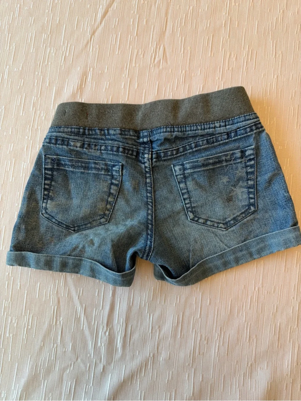 Arizona Girls Blue Denim Stretch Waist Shortie size 8
